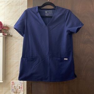 Figs scrubs navy blue set size small.